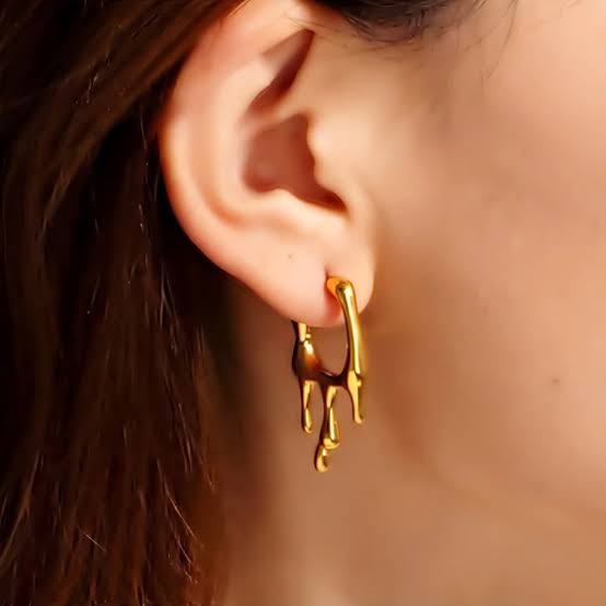 Dripping Gold Earrings
