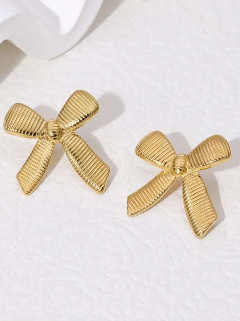 Golden Bow Earrings