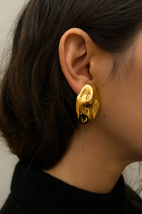 Abstract Gold Earrings