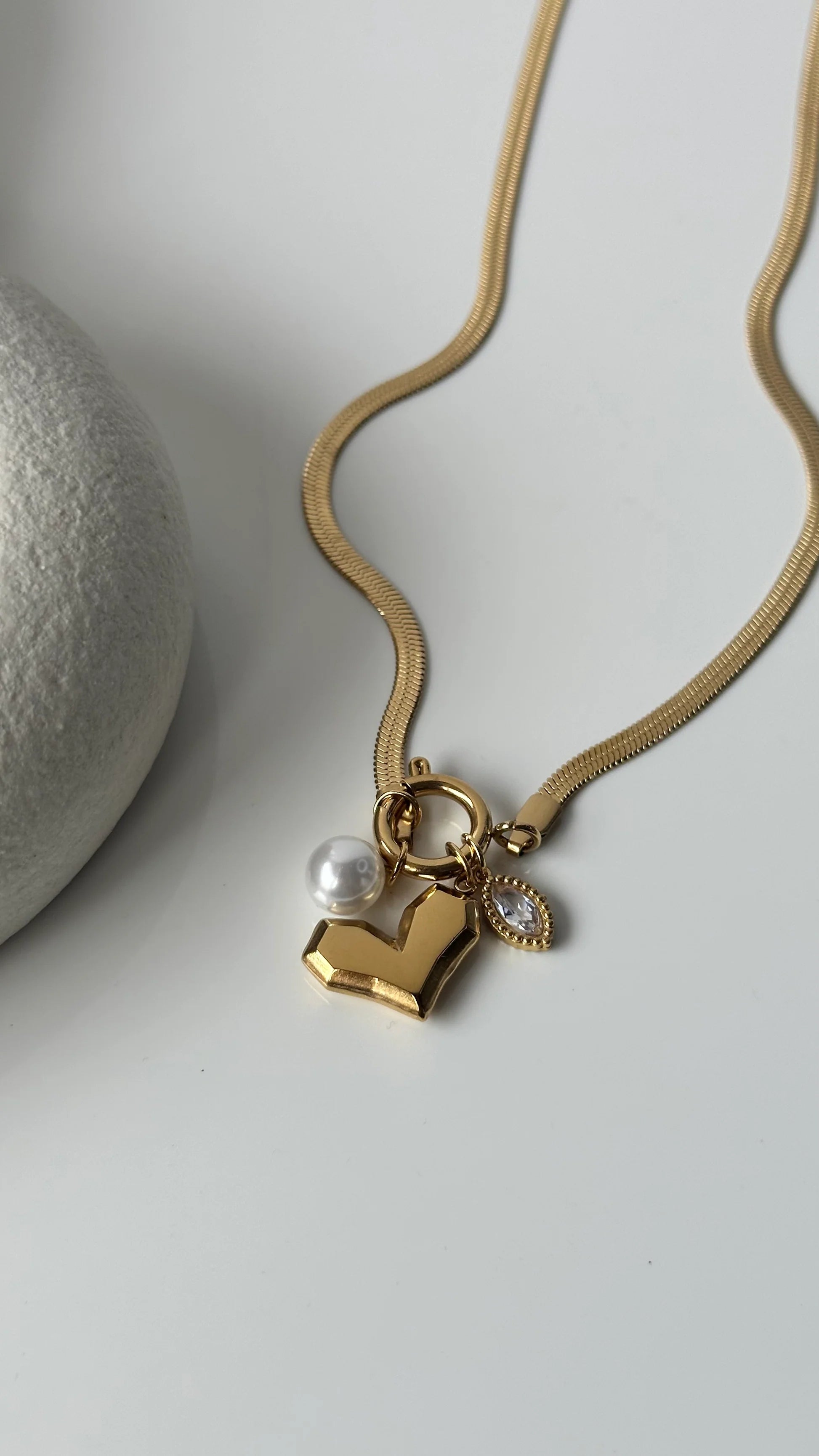 Heart charms necklace