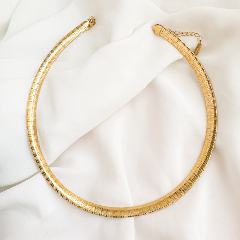 Golden statement choker
