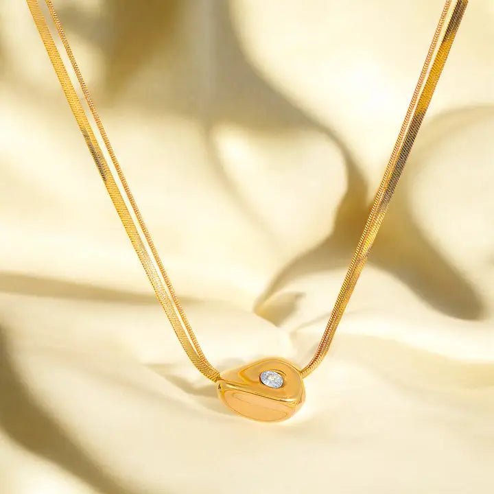 Lunar Pebble Necklace